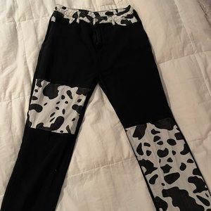 Zebra high rise jeans
